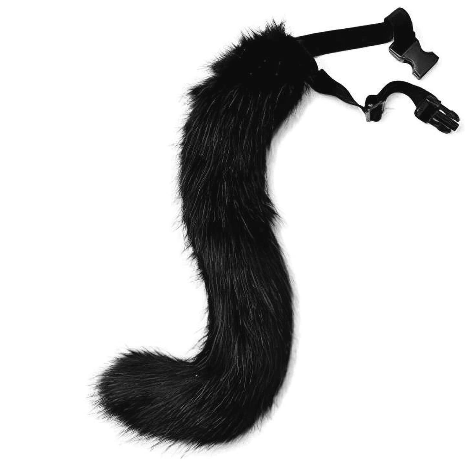 8389 Therian Faux Fur Fox Tail Paw Glovess And Mask Set
